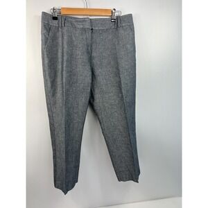 Josephine‎ Studio Petite Crop Pants Womens Size 10P Gray Linen Blend